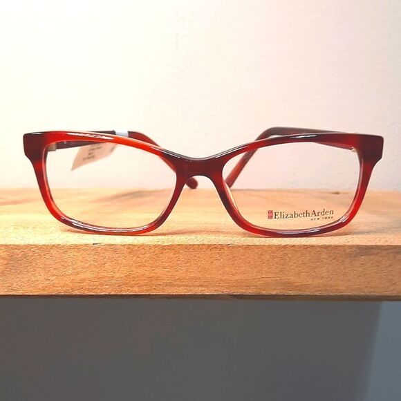ELIZABETH ARDEN prescription ready Eyeglass Frame red designer glasses NEW - Picture 3 of 6
